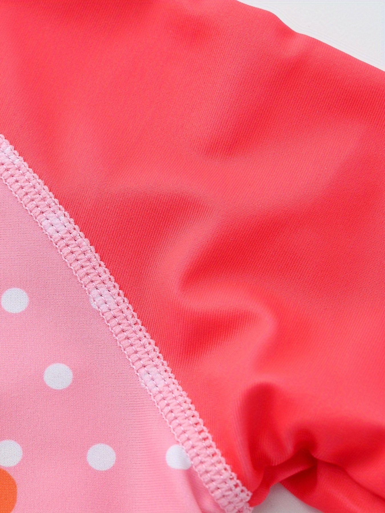 2pcs Girls Crab Print Long Sleeve Swimsuit for Beach and Pool Fun