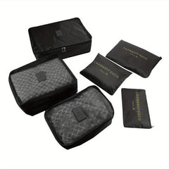 6pcs Lightweight Luggage Packing Cubes Clothing Organizer