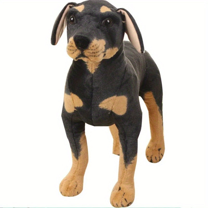 Realistic Rottweiler Plush Toy Lifelike Stuffed Animal for Home Decoration Gift