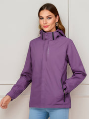 Waterproof Windproof Mountaineering Jacket with Detachable Hood