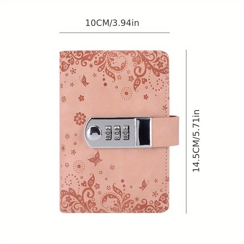 A7 Retro Notebook with Lock Pocket Notepad