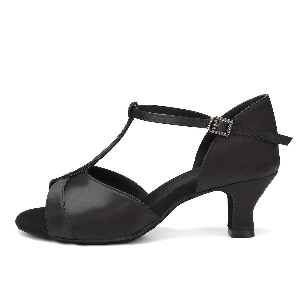 Women's Professional Latin Dance Shoes Medium Heel Lightweight & Comfortable