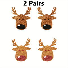 2 Pairs Christmas Deer Nipple Pasties Self Adhesive Lingerie Accessories