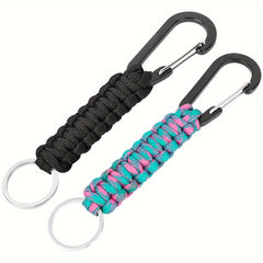 2pcs Small Carabiner Keychain for Camping Hiking Fishing