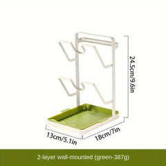 Pot Lid Rack Kitchen Storage Holder Metal Shelf