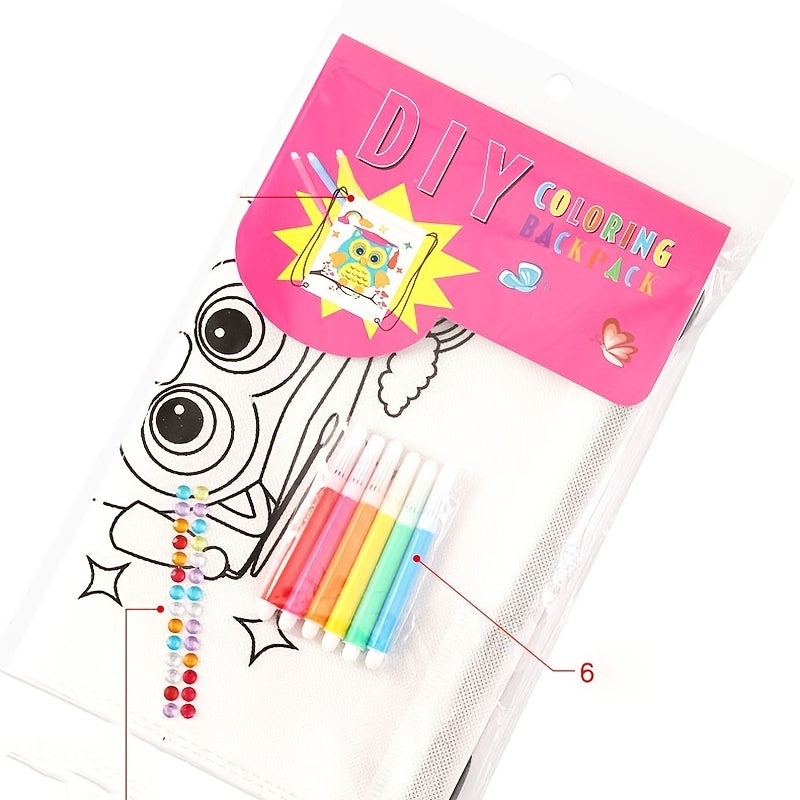 Graffiti Non-woven Backpack DIY Kids Environmental Bag