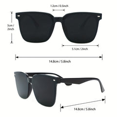 Square Frame Sunglasses UV400 Anti Glare Outdoor Glasses