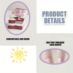 Boy's Cartoon Striped Crew Socks Breathable Casual Style Unisex Socks