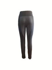 Solid High Waist Leggings Long Length Workout Leggings