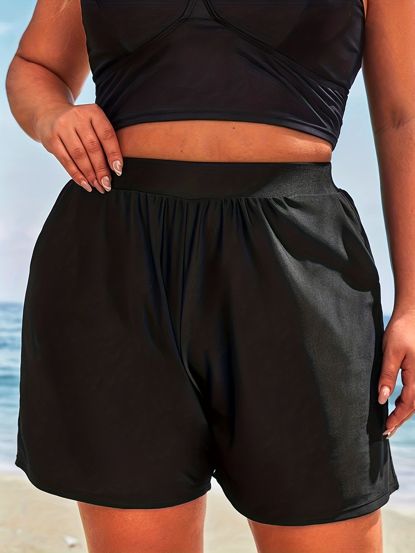 Criss Cross V Neck Tankini Set