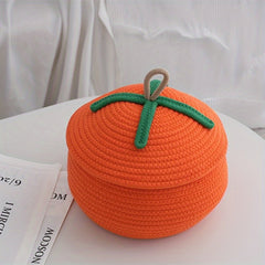 Cotton Rope Storage Box Pumpkin Shaped Desktop Storage Home Decor Year Gift