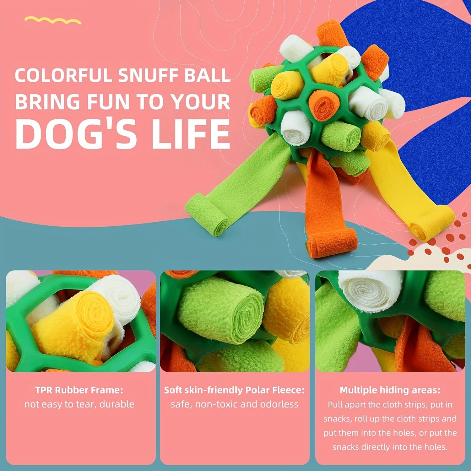 Interactive Pet Sniffing Toy for Food Leaking - Dog Chew and Squeaky Toy