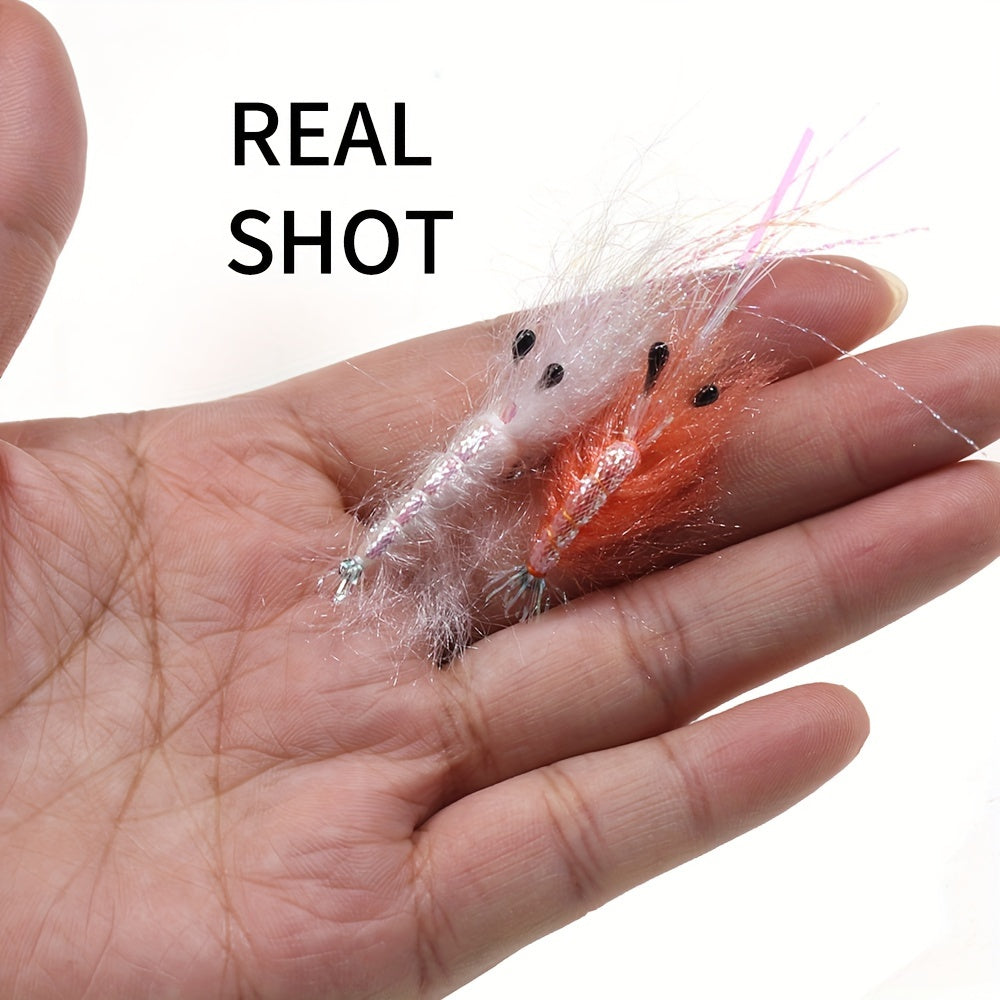 4pcs Back Flash Shrimp Fly Kit - Trout Saltwater Fishing Lure Sabiki Bait
