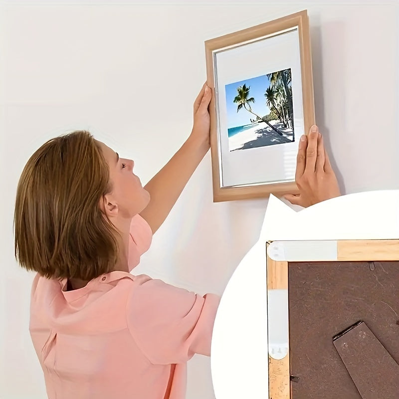 8pcs Seamless Adhesive Buckle Photo Frame Wall Picture Frame High Adhesive Hook