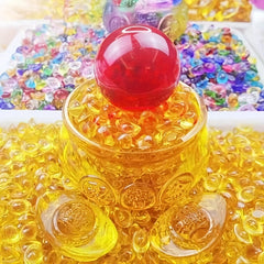 Red Lucky Pearl Rice Jar Wealth Gathering Treasure Home Decor