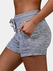 Dual Pockets Drawstring Casual Shorts
