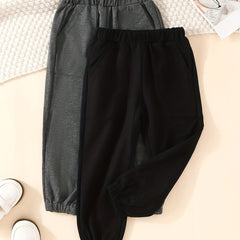Boys' Casual Solid Sports Trousers