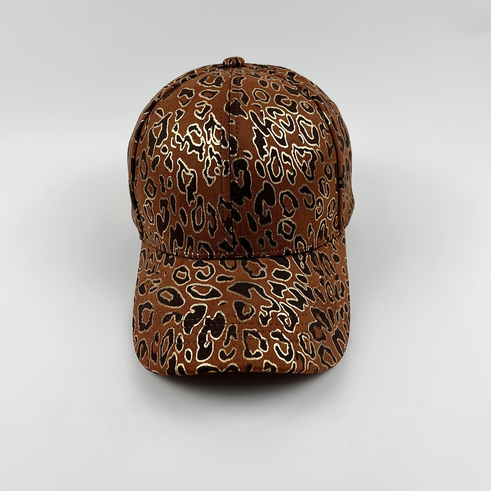 Leopard Hot Stamp Baseball Cap Y2K Sports Hat Women Vintage Dad Hats
