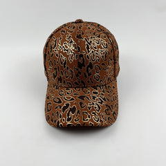 Leopard Hot Stamp Baseball Cap Y2K Sports Hat Women Vintage Dad Hats