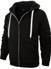 Men's Thick Fleece Lined Hooded Jacket