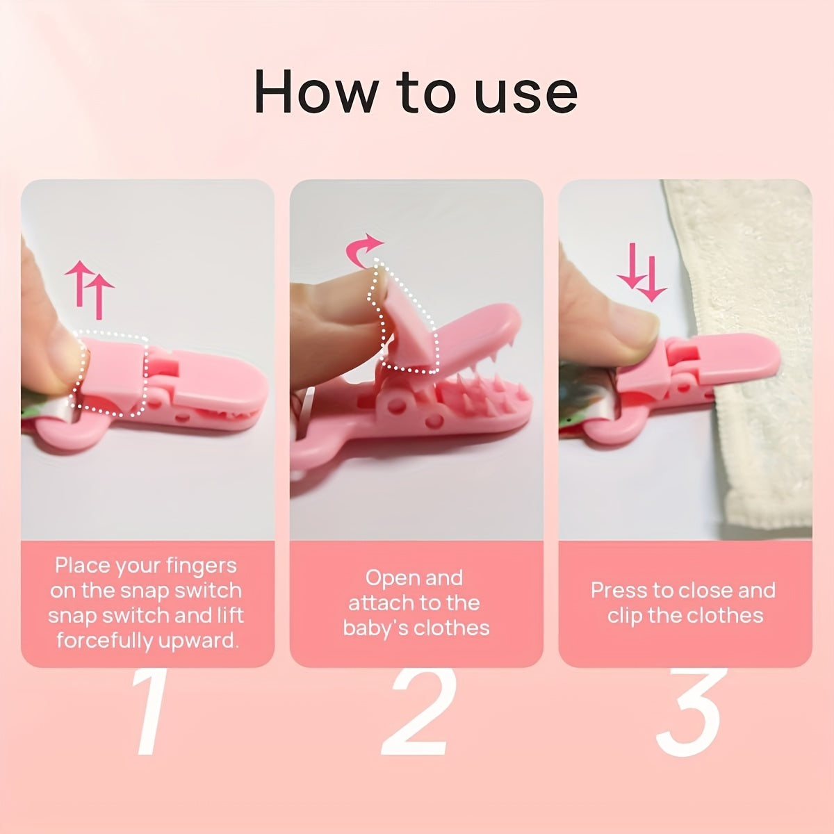 4pcs Pacifier Holder Clips For Boys And Girls Fits Most Pacifiers