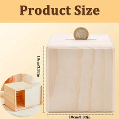 Wooden Piggy Bank Personalized Animal Designs Ideal Gift Boys Girls