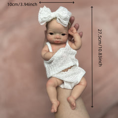 10 Inch Silicone Kids Girl Doll with Clothes Soft & Flexible
