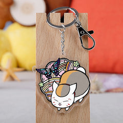 Anime Cat Keychain Acrylic Keyring Cute Schoolbag Accessory