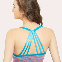 Colorblock Wireless Sports Bra for Running