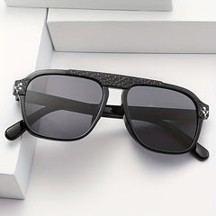 Vintage Aviator Snakeskin Sunglasses for Men, Polarized