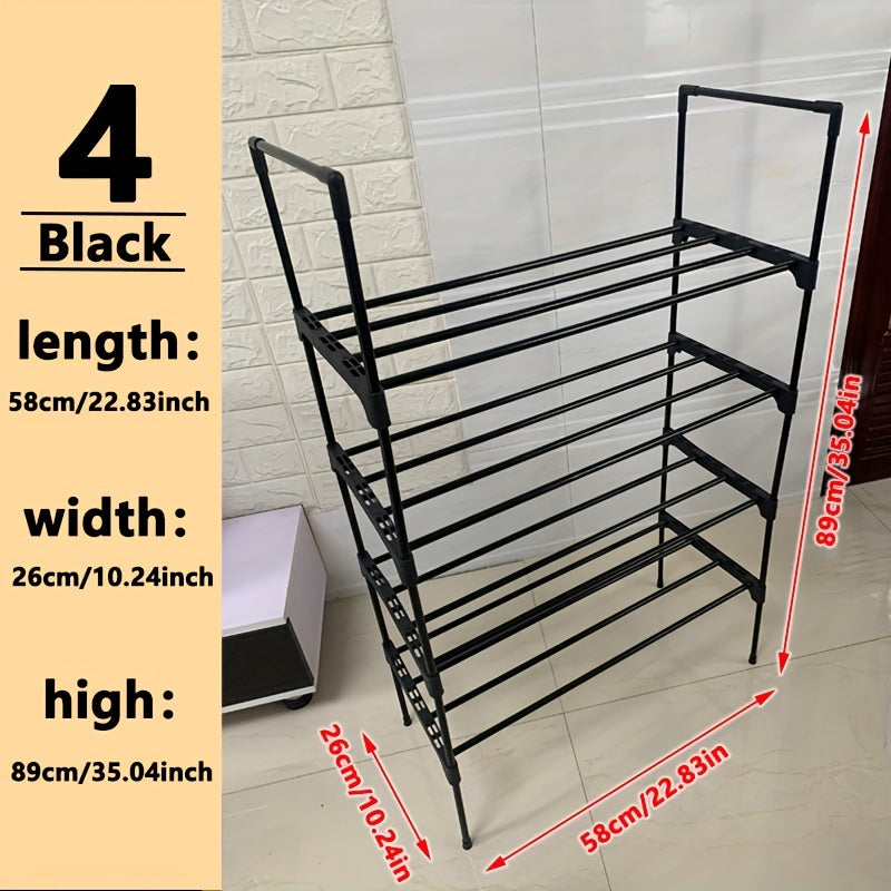 1pc Layer Shoe Rack Shoe Organizer Iron Shoe Storage Shelf for Narrow Spaces