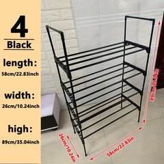 1pc Layer Shoe Rack Shoe Organizer Iron Shoe Storage Shelf for Narrow Spaces