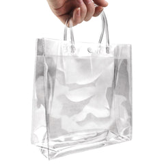 16pcs Clear Plastic Gift Bags Reusable Tote Bag