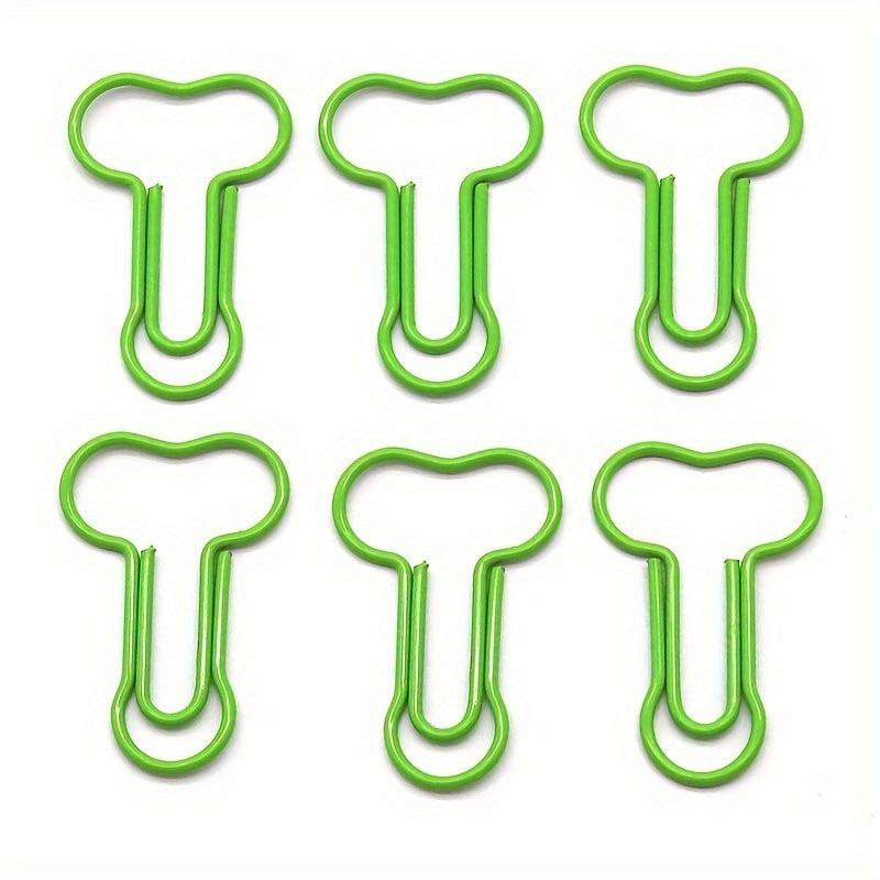 21pcs Cartoon Shaped Paper Clips Office Stationery Special Plastic Clips