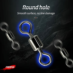 210pcs Fishing Barrel Swivels High Strength Fishing Connectors