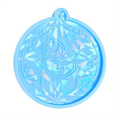 DIY Crystal Resin Mold Christmas Pendant Snowflake Snowman