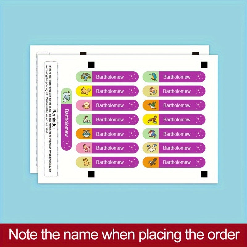 Custom Floral Name Labels - 480pcs