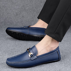 Men's Leather Loafer Shoes Casual Slip On Dress Shoes Flat Shoes Men's Footwear