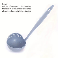 1pc Round Spoon 2 in 1 Long Handled Spoon Household Strainer