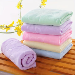 2pcs Microfiber Washcloth Handkerchiefs Soft Absorbent Towel for Home Bathroom