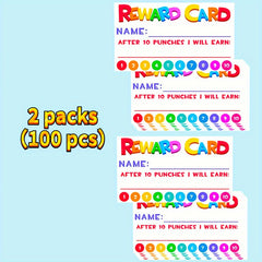 50-100 Pack Rewards & Punch Cards for Students, Teachers, Classroom
