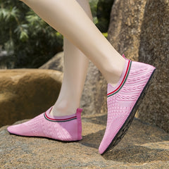 Women's Plaid Slip On Aqua Shoes for Water Activities
