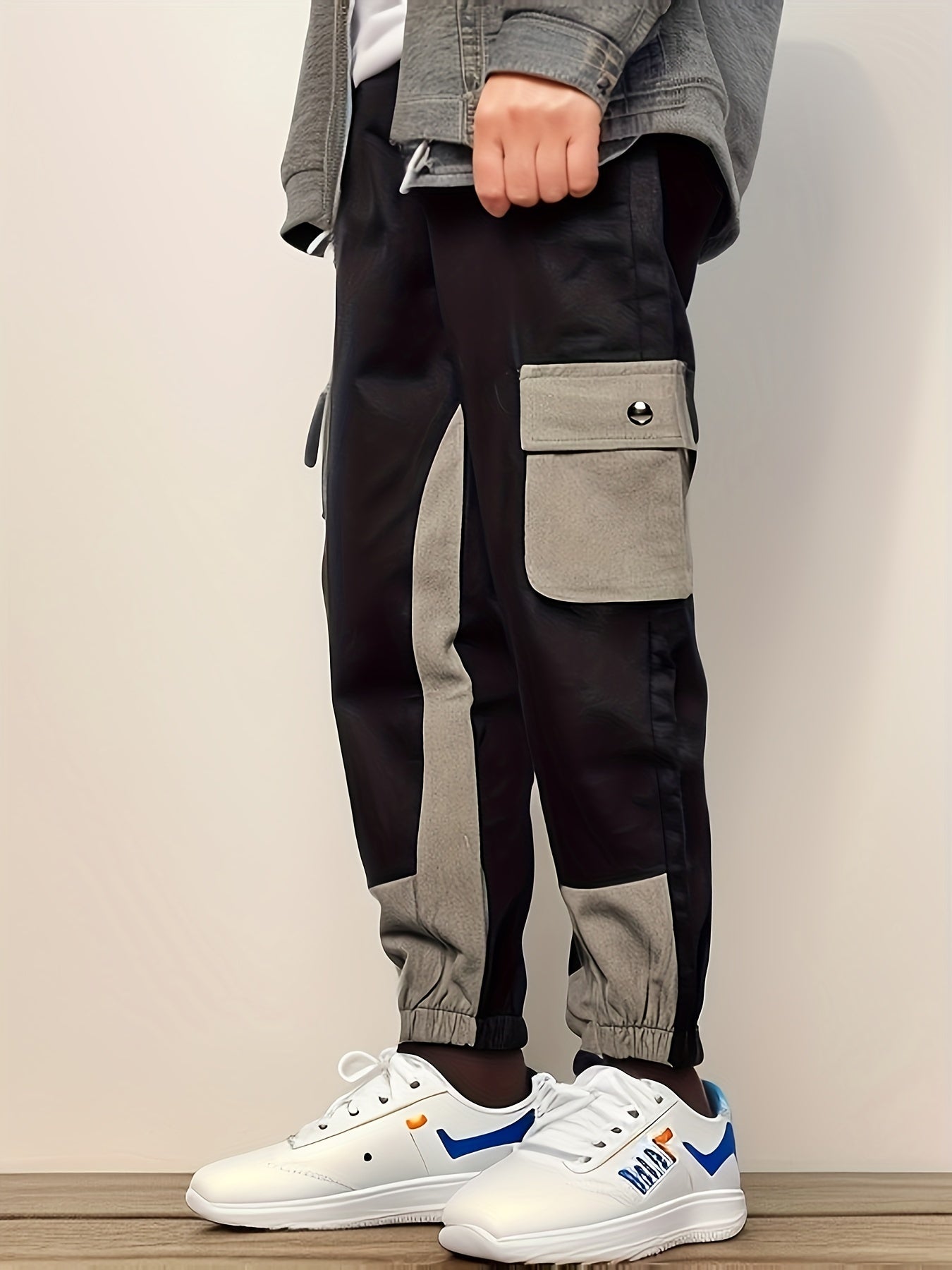 Cotton Drawstring Cargo Pants Men's Work Pants