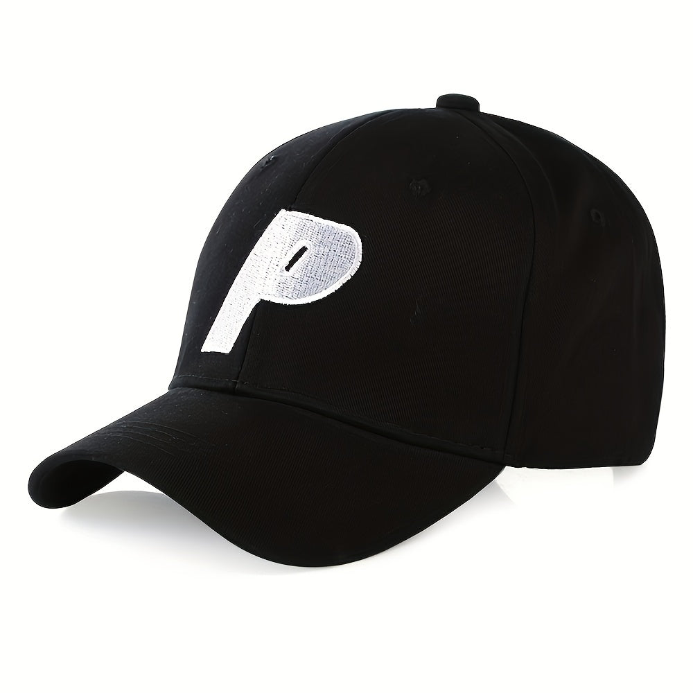 Unisex Sunscreen Baseball Cap with Letter Embroidery for Outdoor Travel