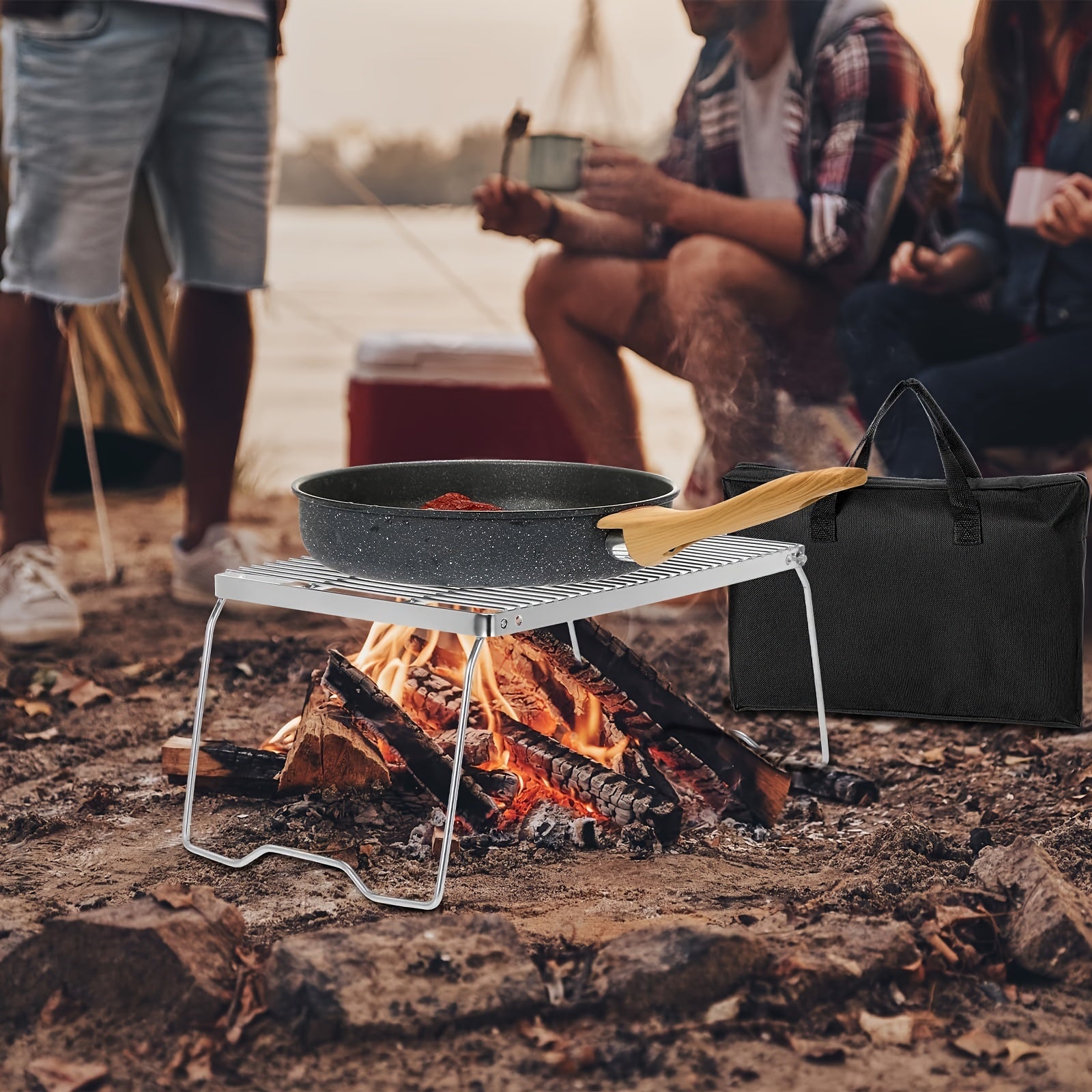 Stainless Steel Folding BBQ Grill Portable Camping Stove