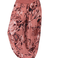 Boho Floral Print Harem Pants for Women