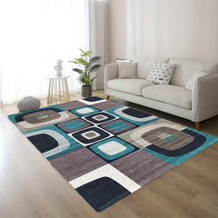 Soft Geometric Floor Mat Quick Dry Absorbent Bath Mat