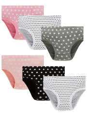 6pcs Baby Soft Cotton Underwear Little Girls'Briefs Toddler Panties
