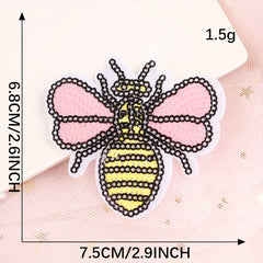 3pcs Embroidered Bee Applique Patch DIY Iron On Patch