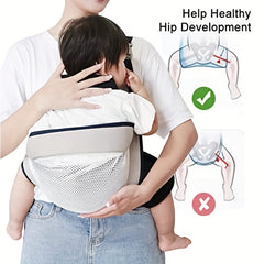 3D Mesh Baby Sling Carrier Adjustable Toddler Shoulder Strap